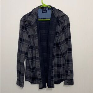Chaps Est 1978 Plaid Flannel Button-Down Shirt – Charcoal Grey/Black